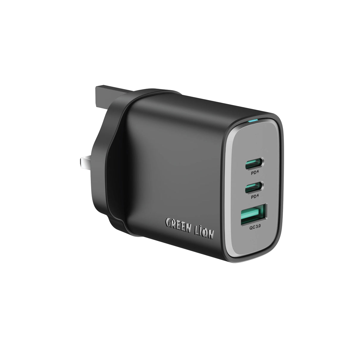 Green Lion Supra 65 WUK Ga NWall Charger USB-A&2 USB-CPorts - Black – image 3