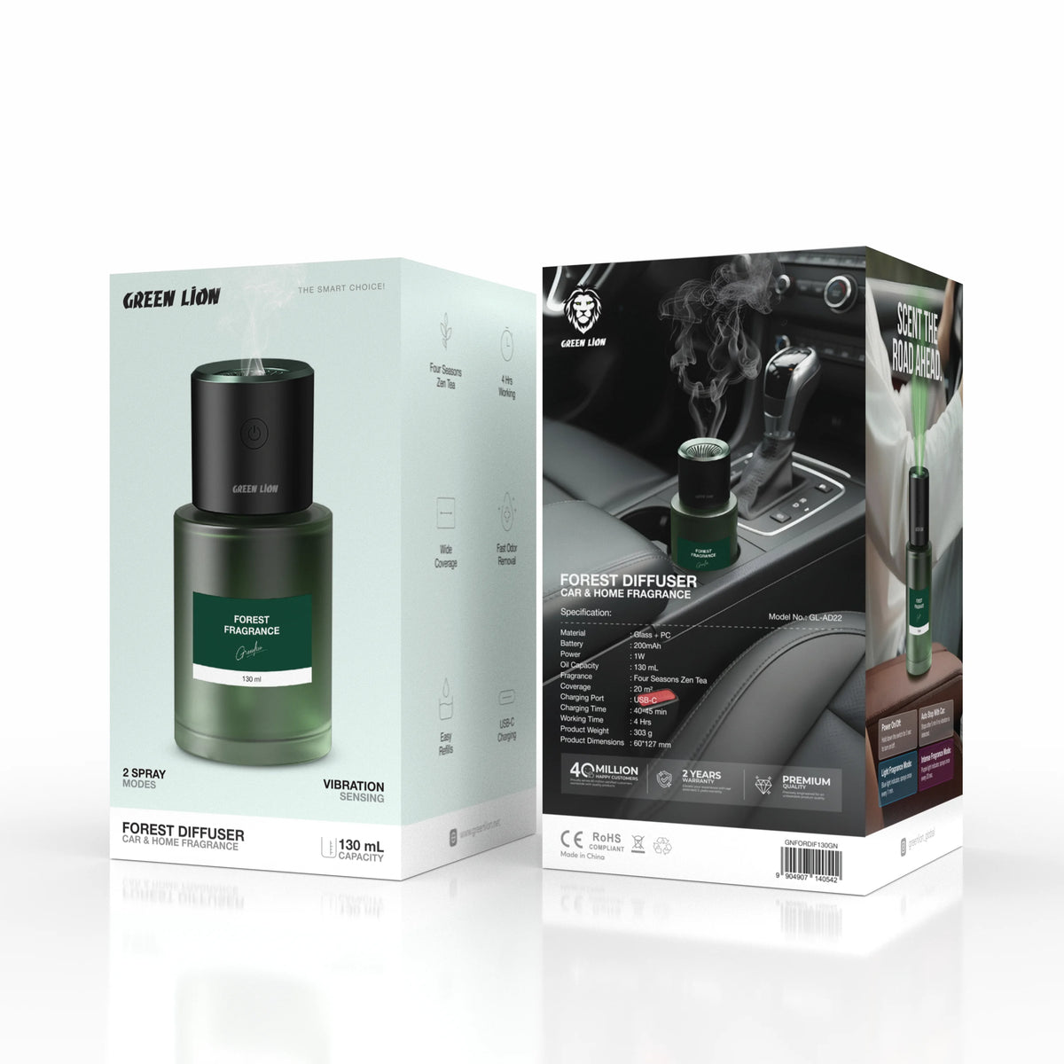 Green Lion Forest Diffuser Car Home Fragrance 130ml – image 5