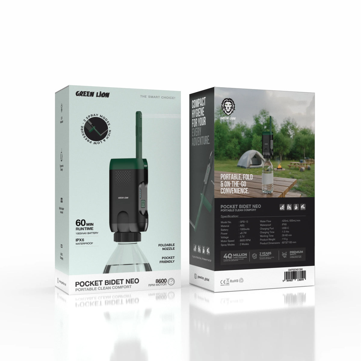 Green Lion Pocket Bidet Neo Portable Clean Comfort Green – image 3