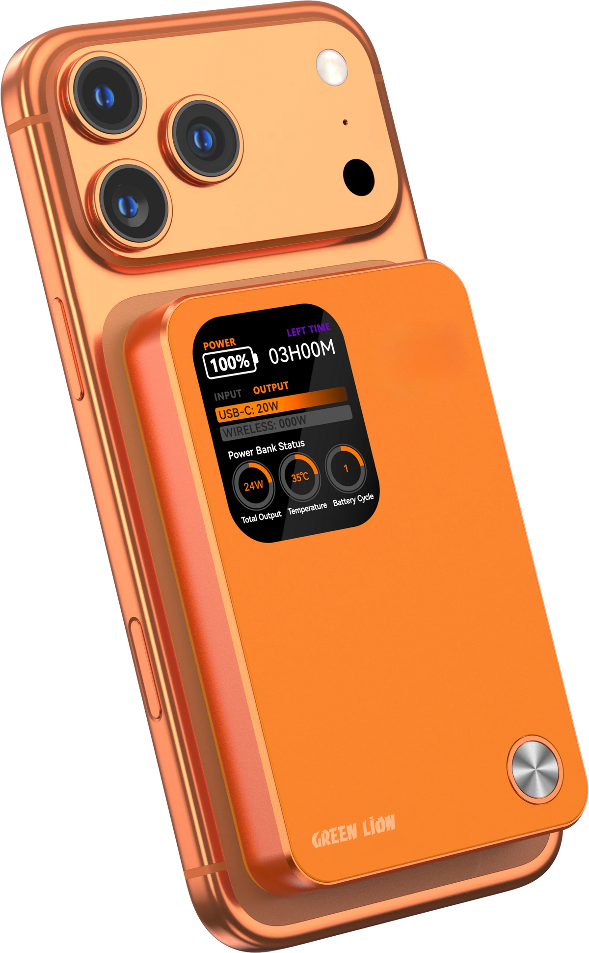 Green Lion G-Mag 3 IN 1 5000 m Ah Power Bank PD 20 W - Orange – image 6