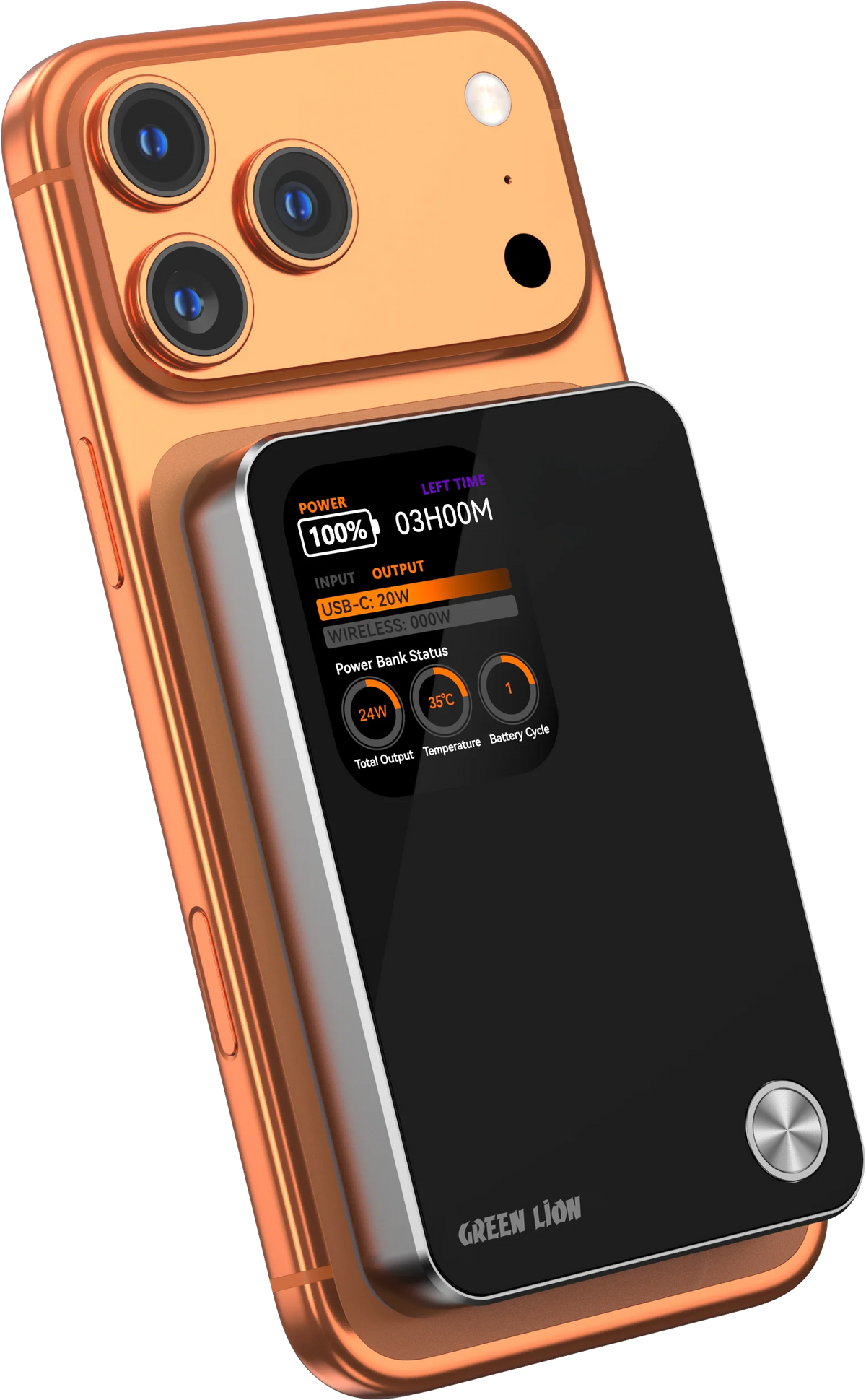 Green Lion G-Mag 3 IN 1 5000 m Ah Power Bank PD 20 W - Black – image 3