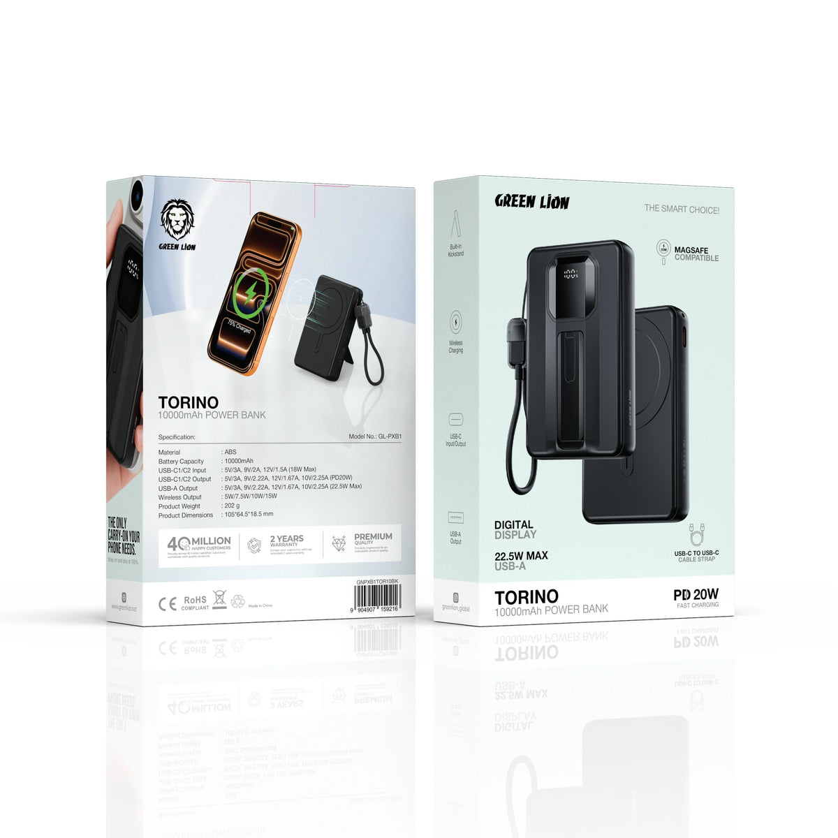 Green Lion TORINO 10000 m Ah Power Bank PD 20 W - Black – image 3