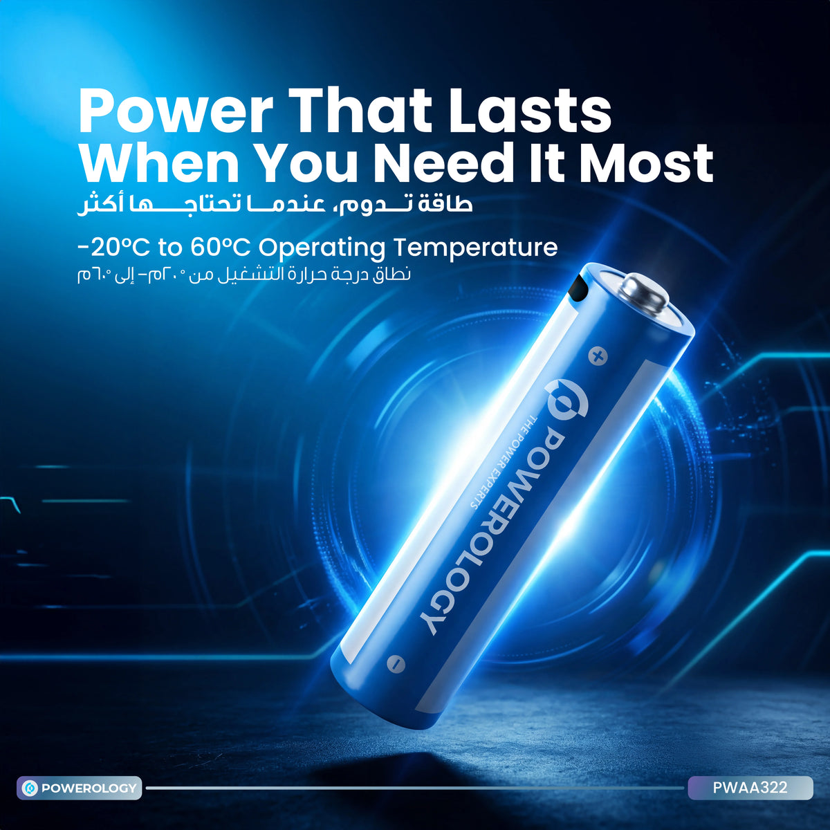 Powerology Aa 2 Pack USB C Rechargeable White Blue – image 5