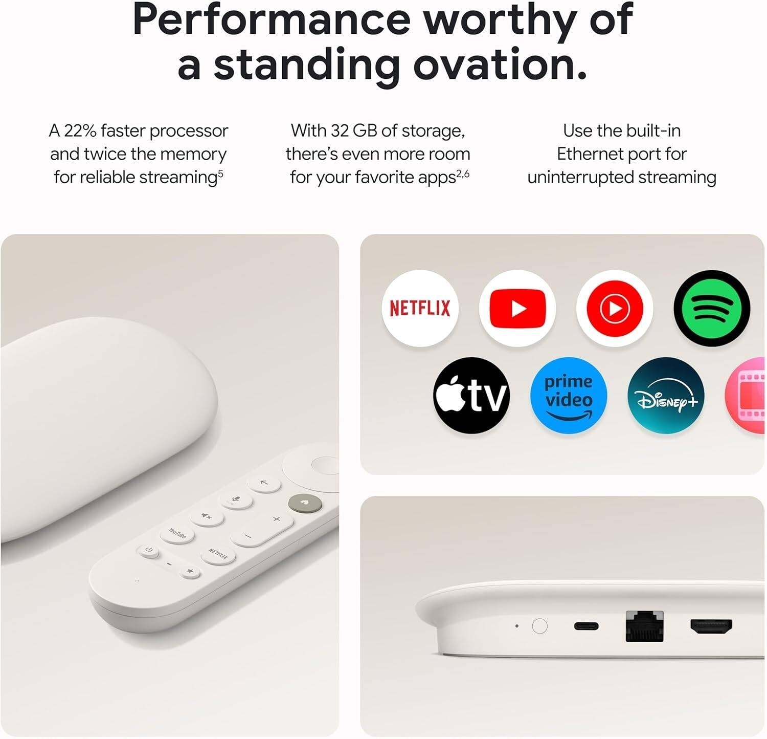 Google TV Streamer 4K, 32GB, with Voice Remote