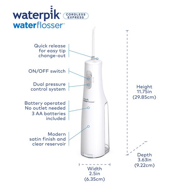 Waterpik Cordless Express Water Flosser – WF02ME