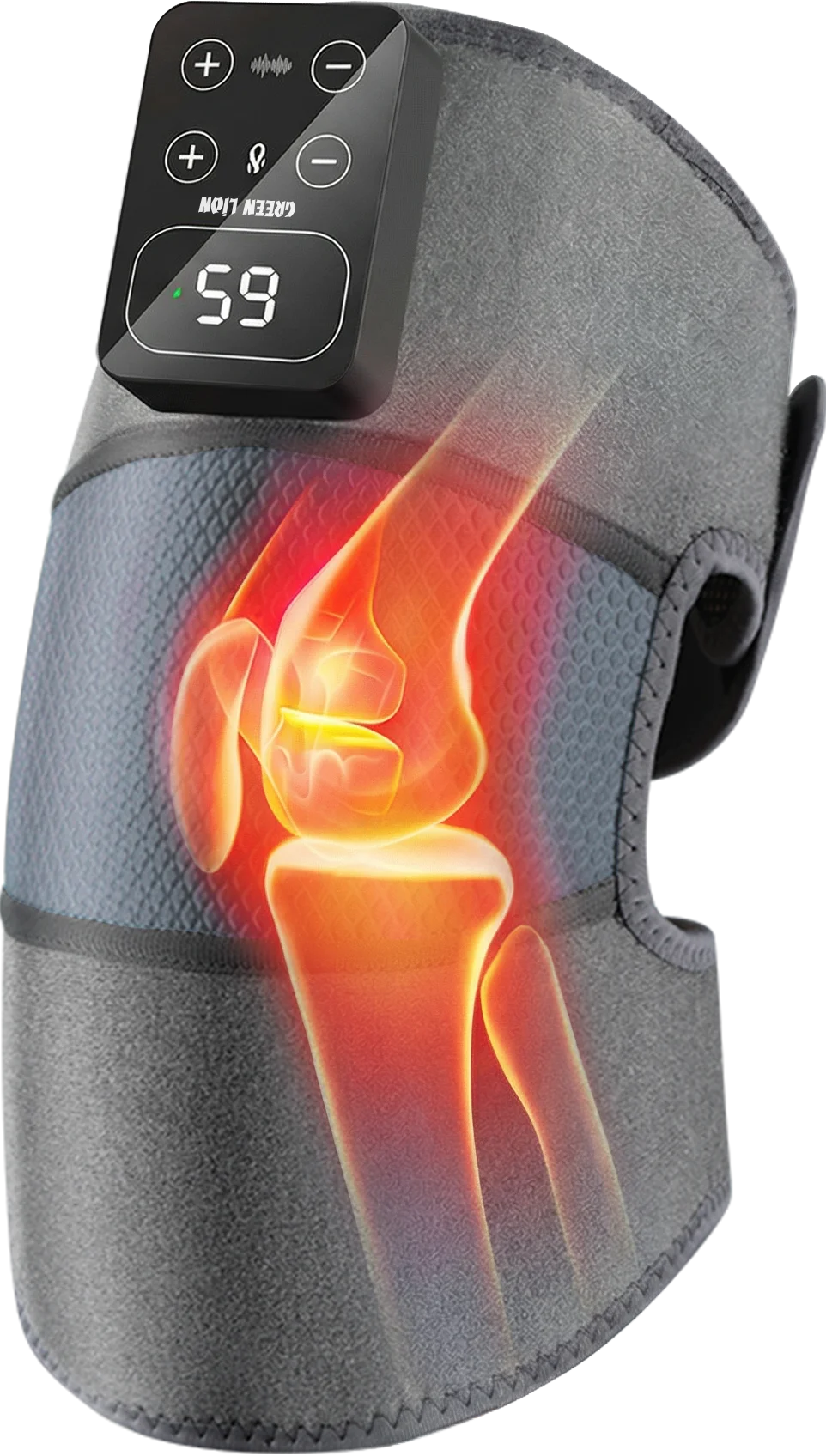 Green Lion Knee Massager- Cordless,3 in 1,Heat Therapy - Black – image 3