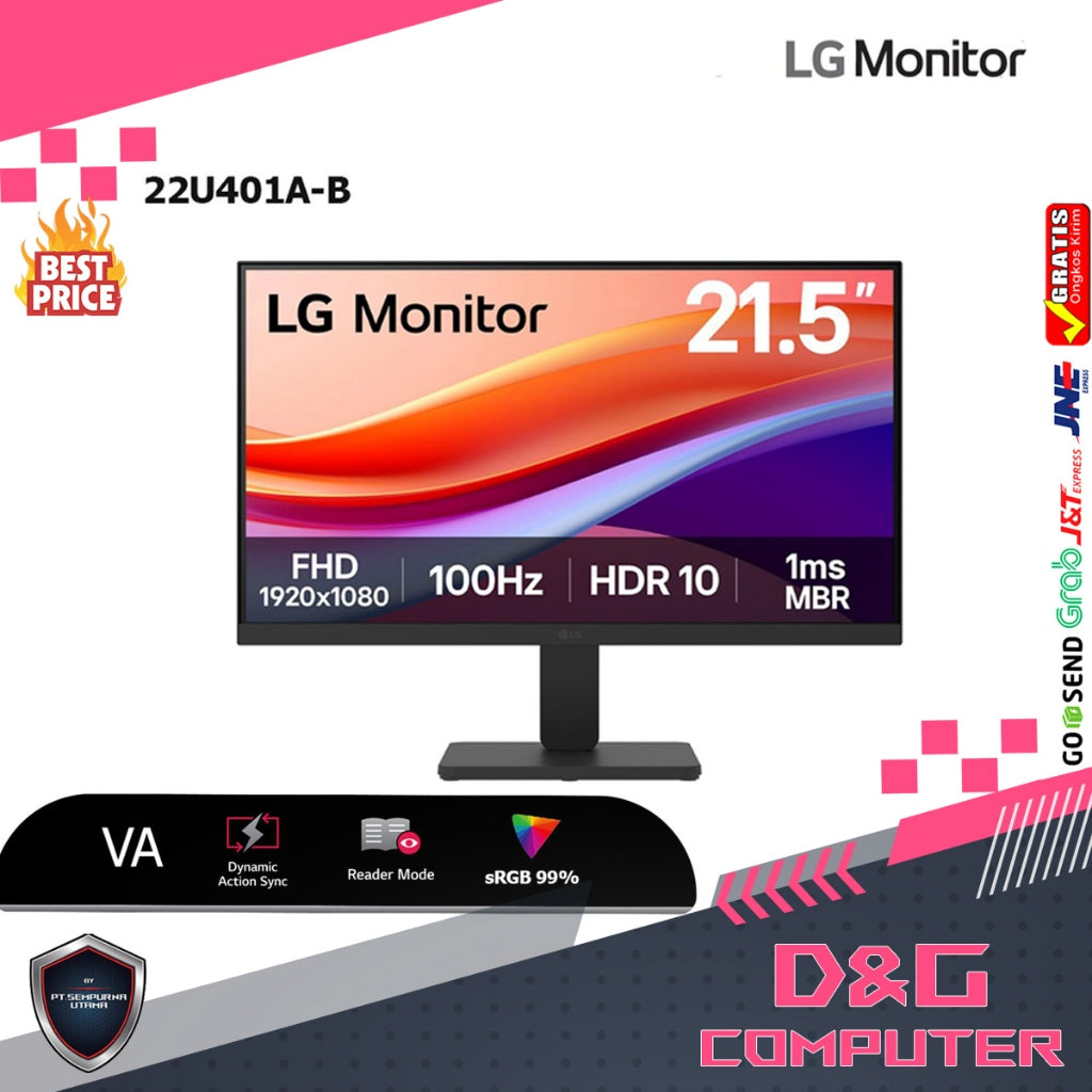 LG 22U401A-B شاشة، 22 بوصة - صورة 4