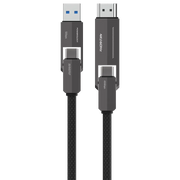 Powerology Vion 4 in 1 Charging Data Transfer Cable Black