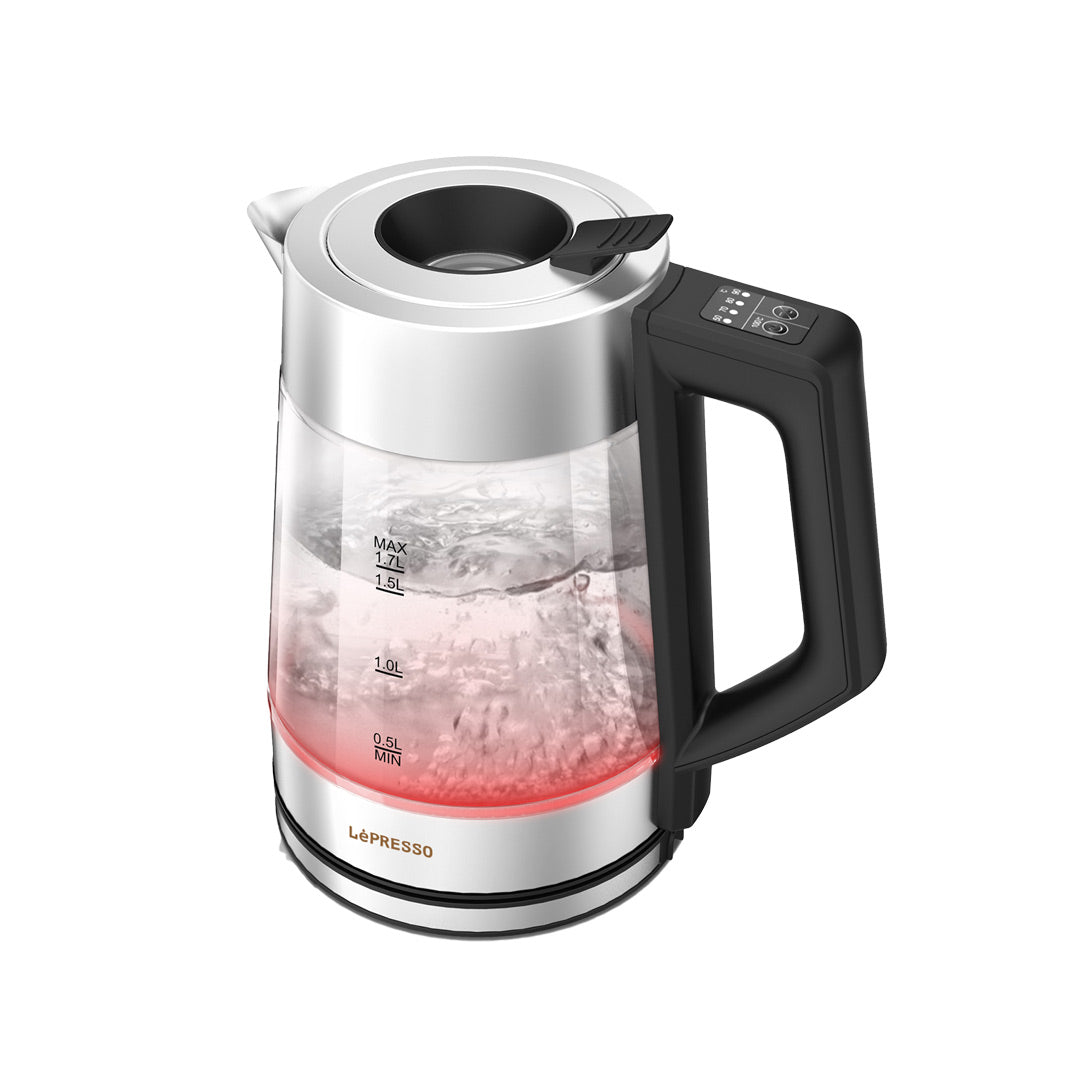 LePresso Multi Temperature Illuminated Glass Kettle Black