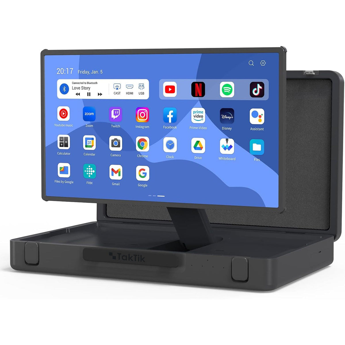 شاشة متنقلة بتصميم حقيبة محمولة ببطارية تكتك 27 بوصة 6800 مللي أمبير Taktik Briefcase Smart Screen