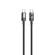 Green Lion LED Display Braided USB C to USB C Cable Black