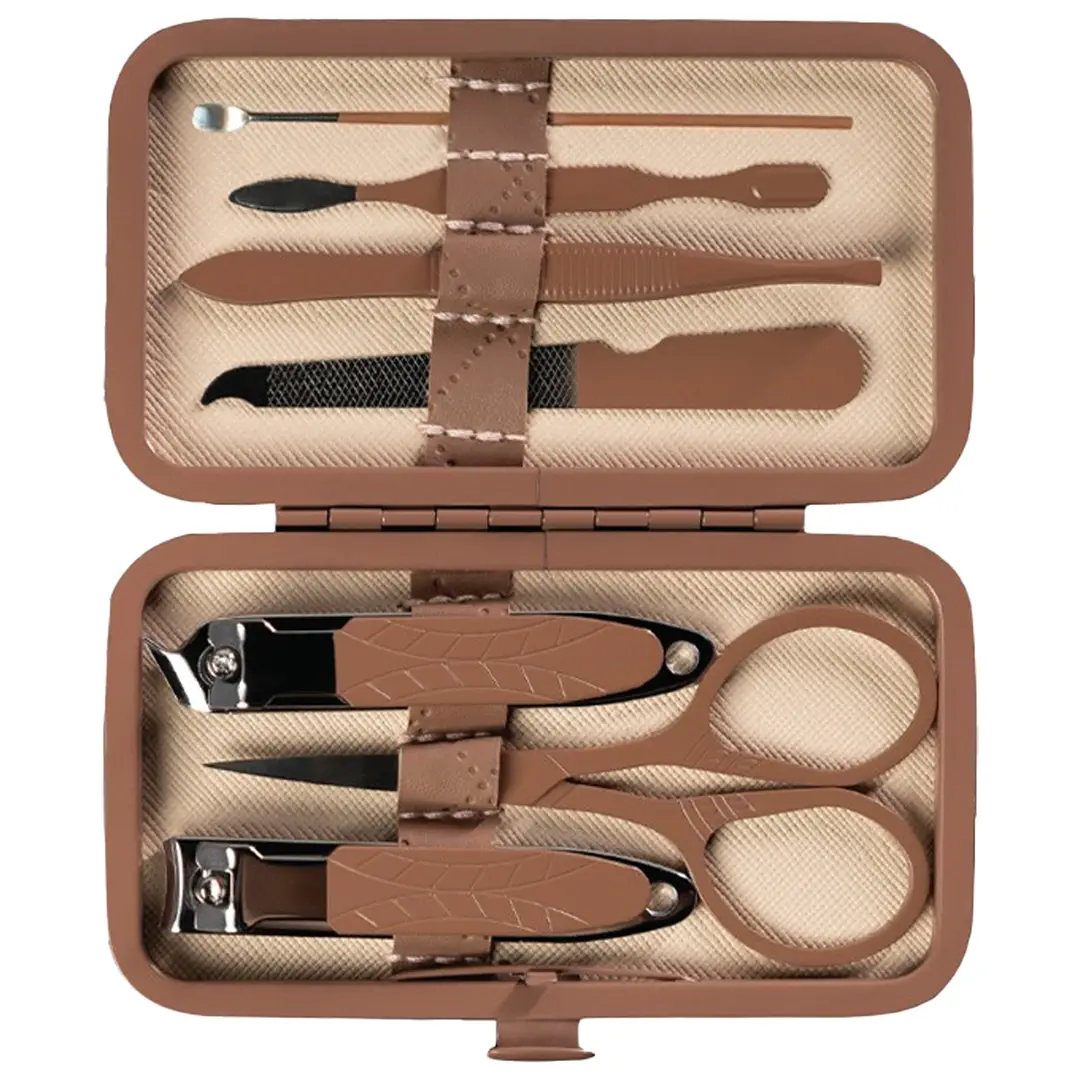 Green Lion 7 in 1 Manicure Kit Brown