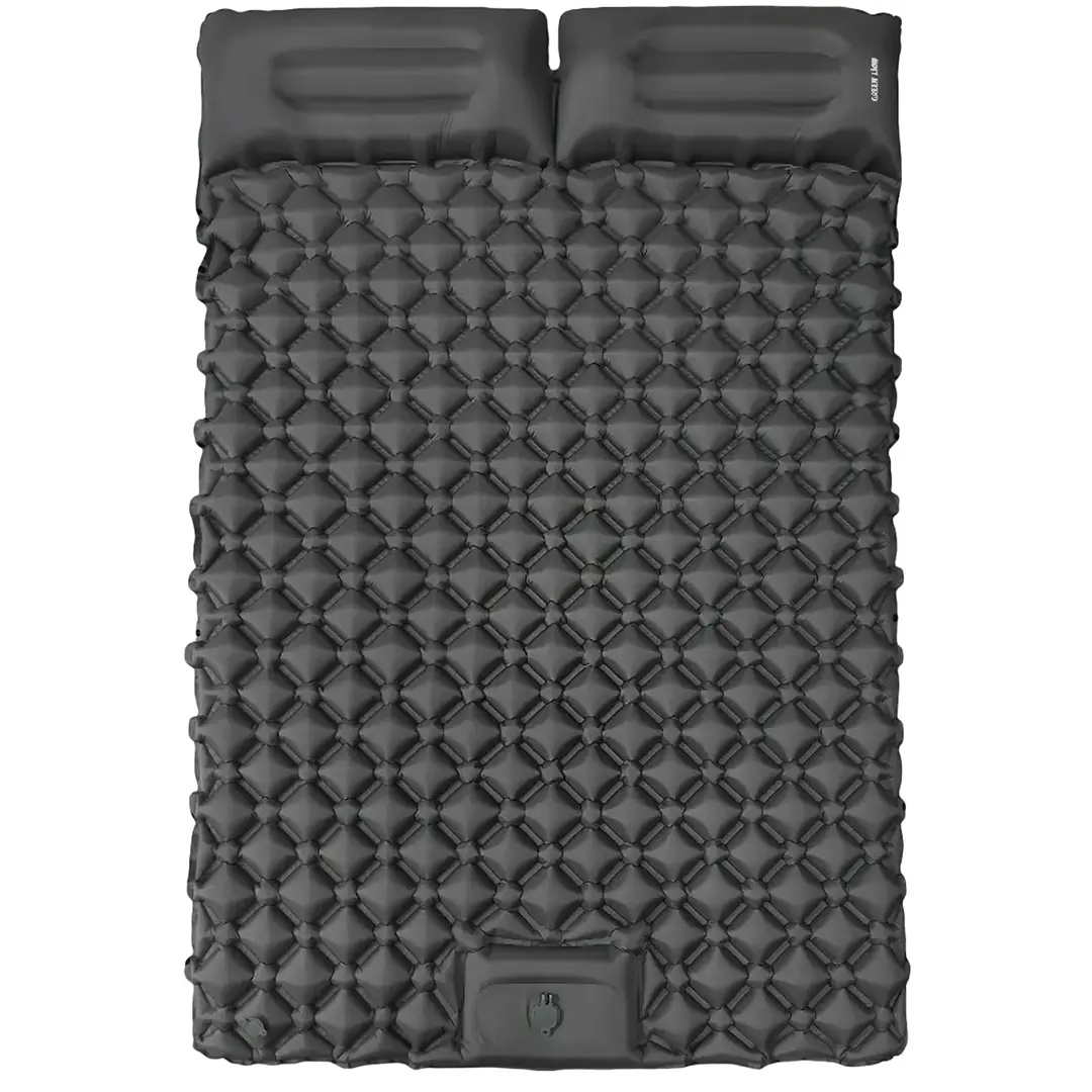 Green Lion Double Air Bed Inflatable Air Mattress Gray