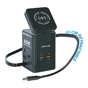 Green Lion Gan 65w Multi Port Travel Adapter Black