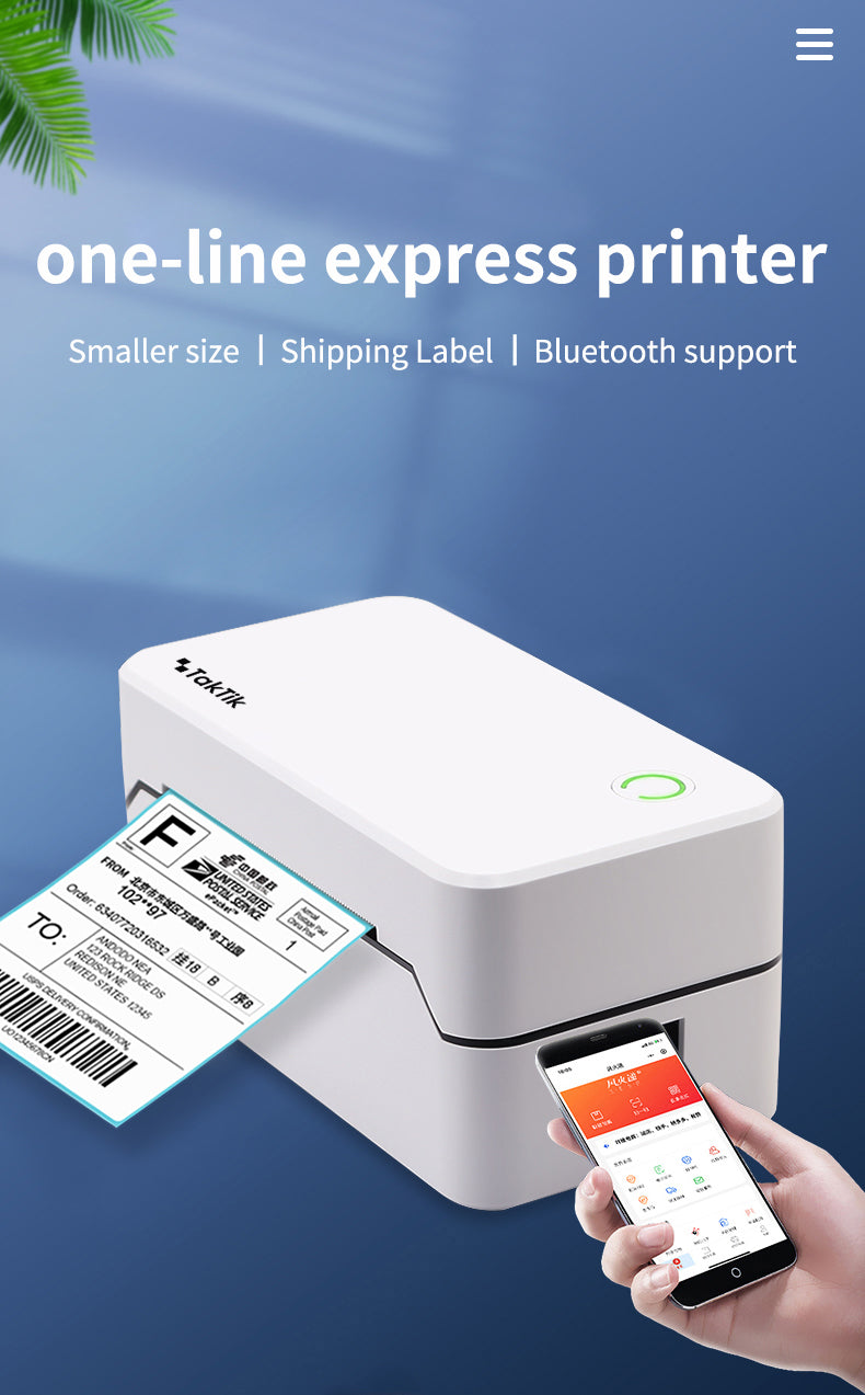 Taktik 4 x 6 Inch Small Bluetooth Thermal Label Printer