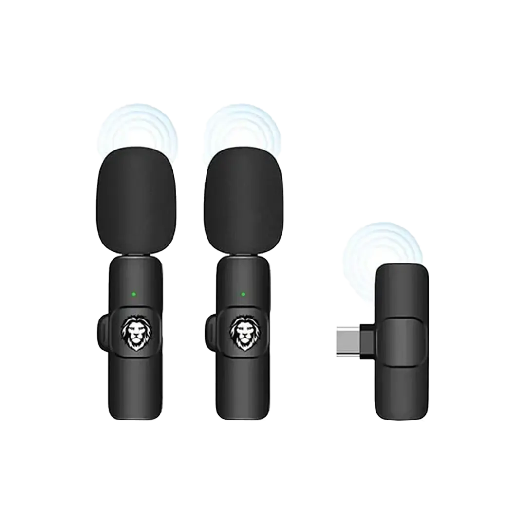 Green Lion 3 in 1 Wireless Microphone Black