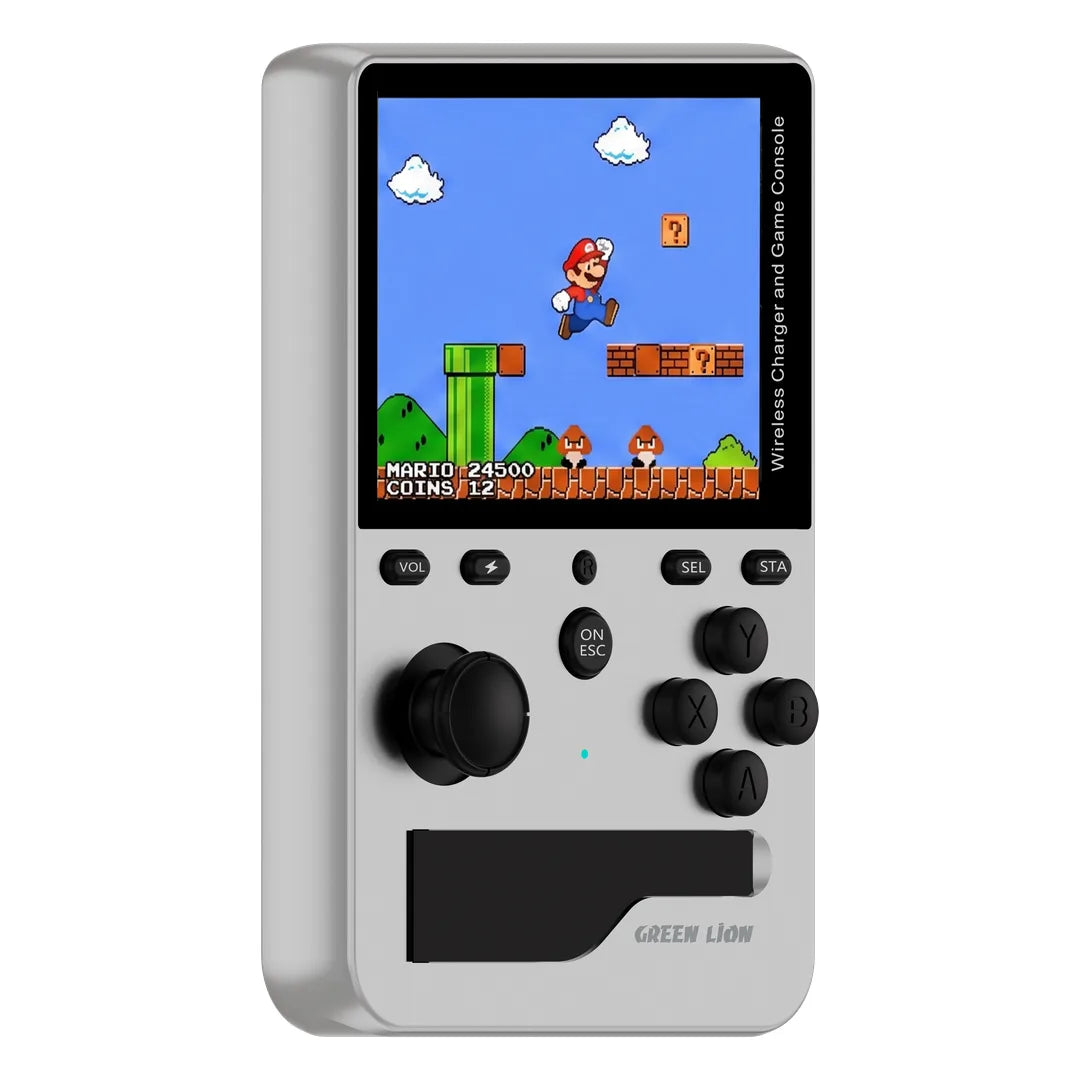 Green Lion Game on Gaming Console Power Bank Silver