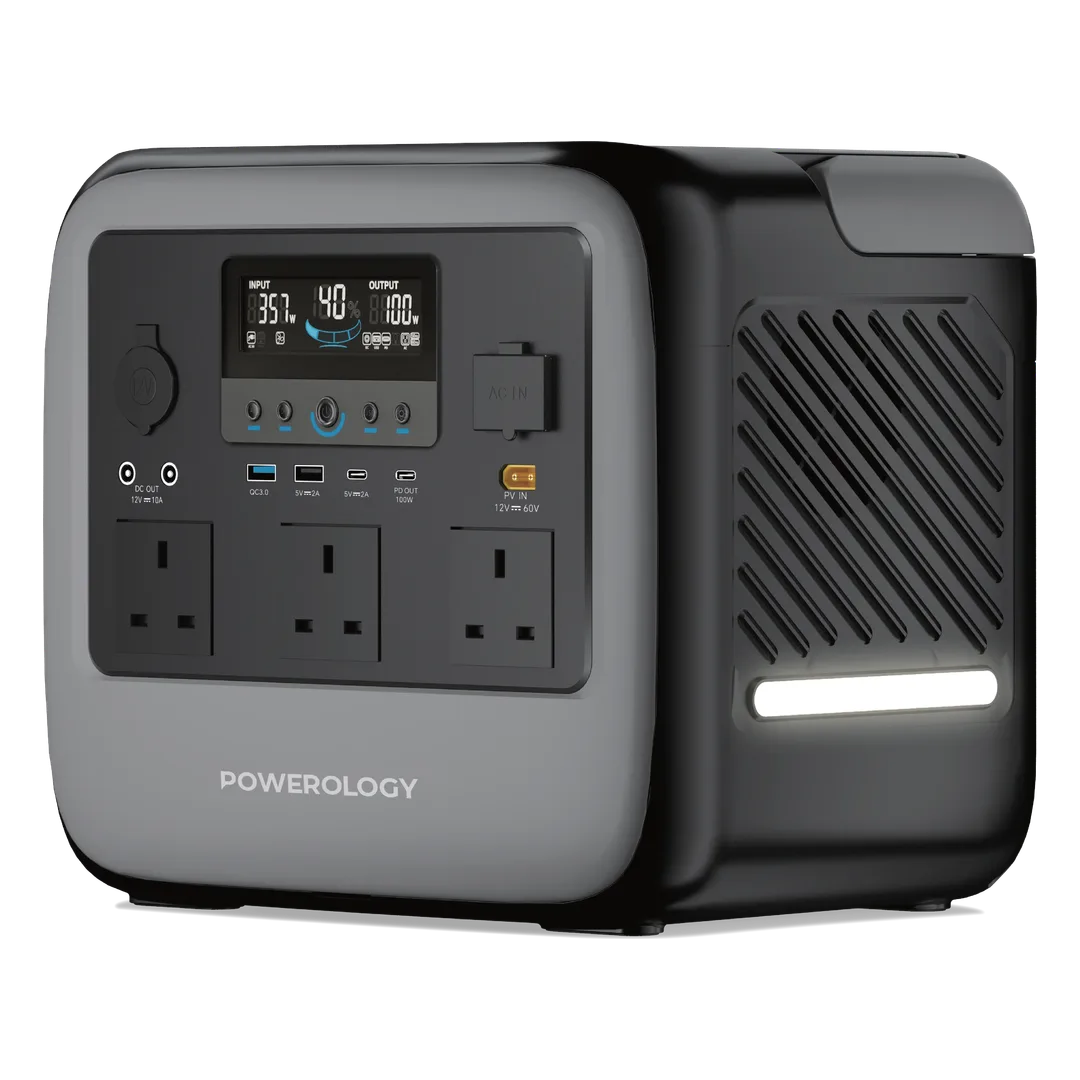 Powerology Pater Iv 2000w Portable Power Station Grey