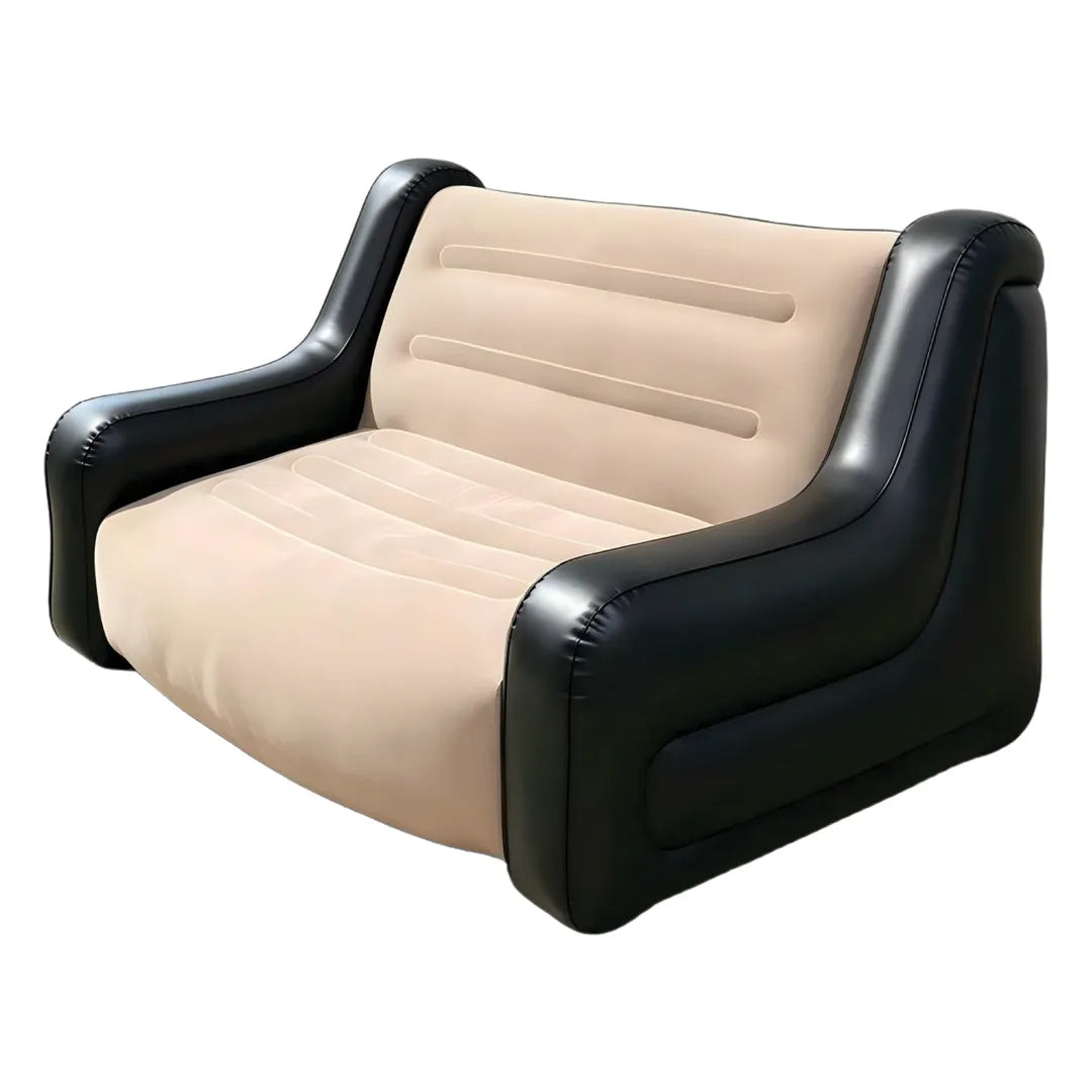 Green Lion Double Seater Inflatable Sofa Beige