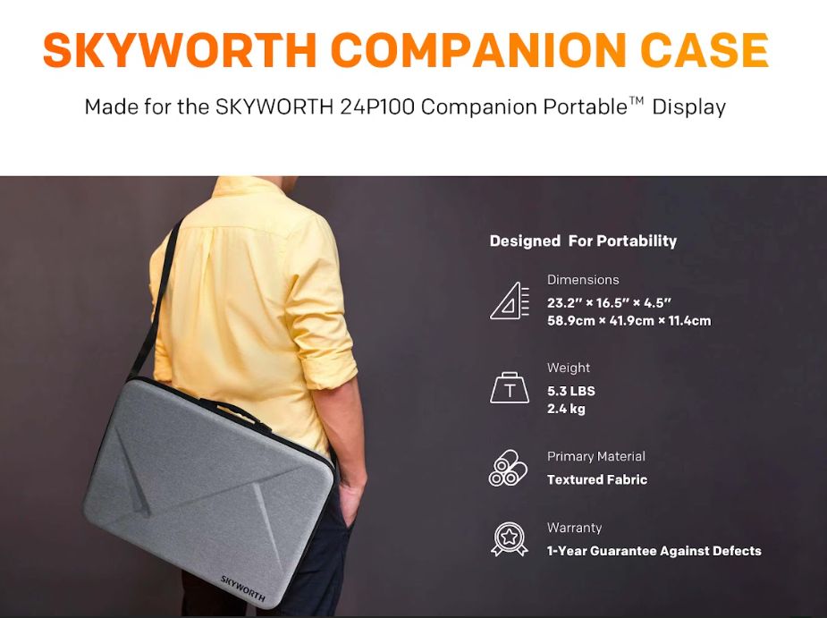 شاشة تلفزيون متنقل سمارت لاسلكية متنقلة سكاي وورث 24 بوصة Skyworth Portable Smart Google TV