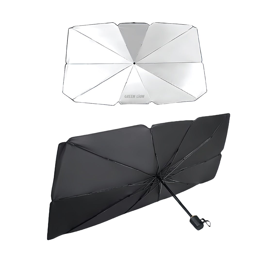 Green Lion Car Windshield Umbrella Black