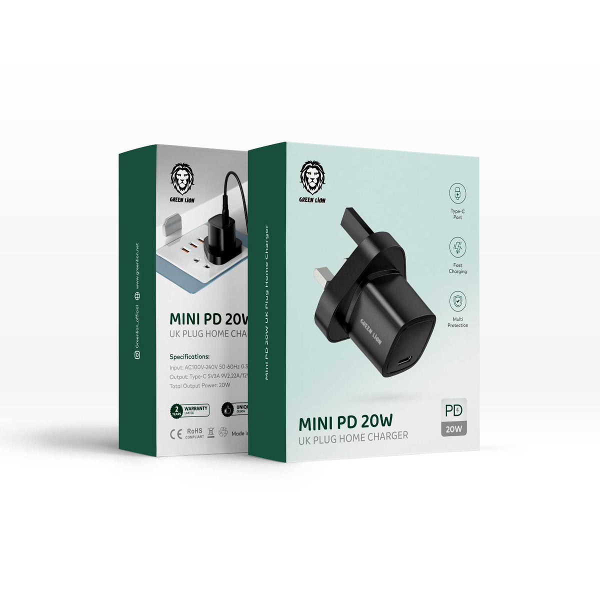 Green Lion Mini Plug Home Charger Uk