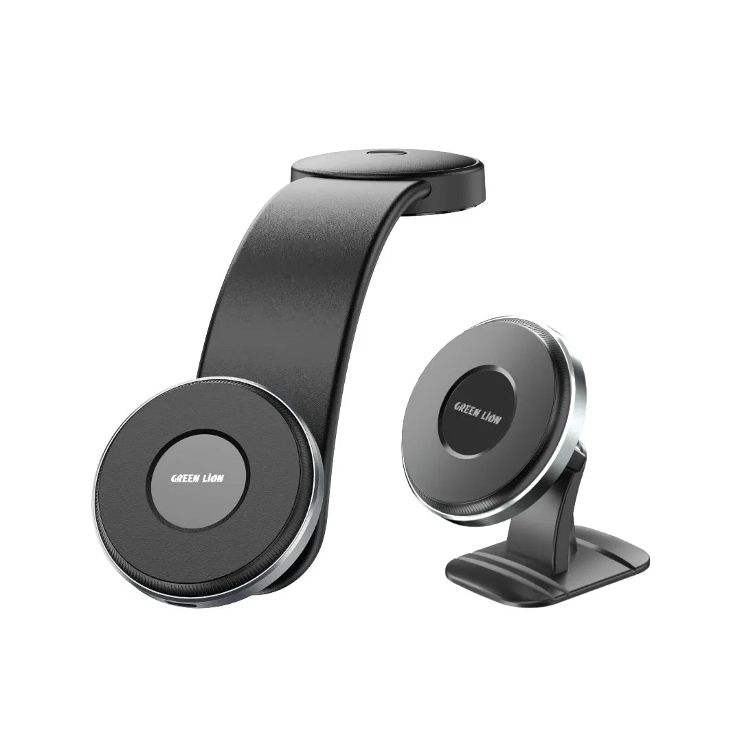 Green Lion 2 In1 Magflex Wireless Car Charger Black