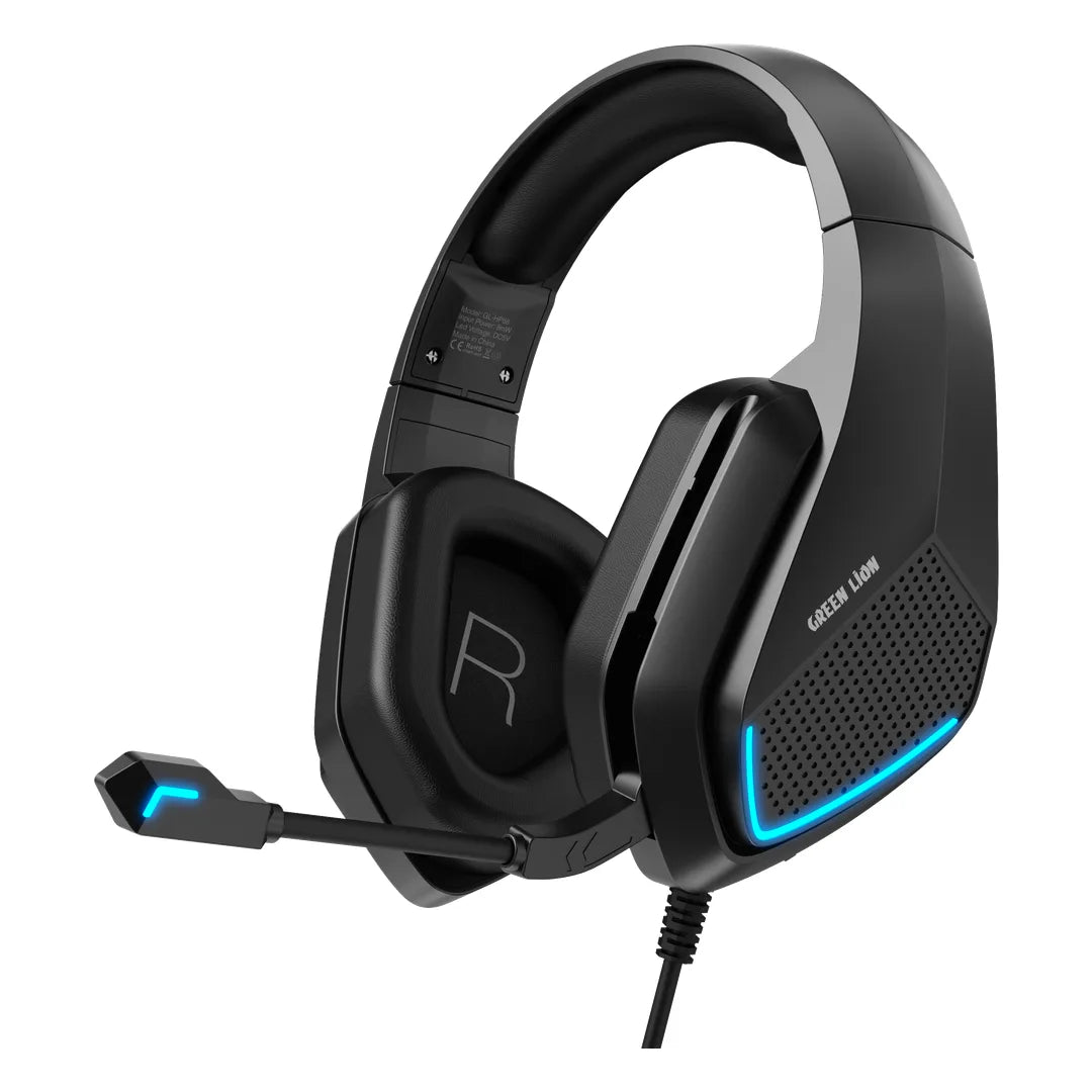 Green Lion Commander Wired Gaming Headphones Black