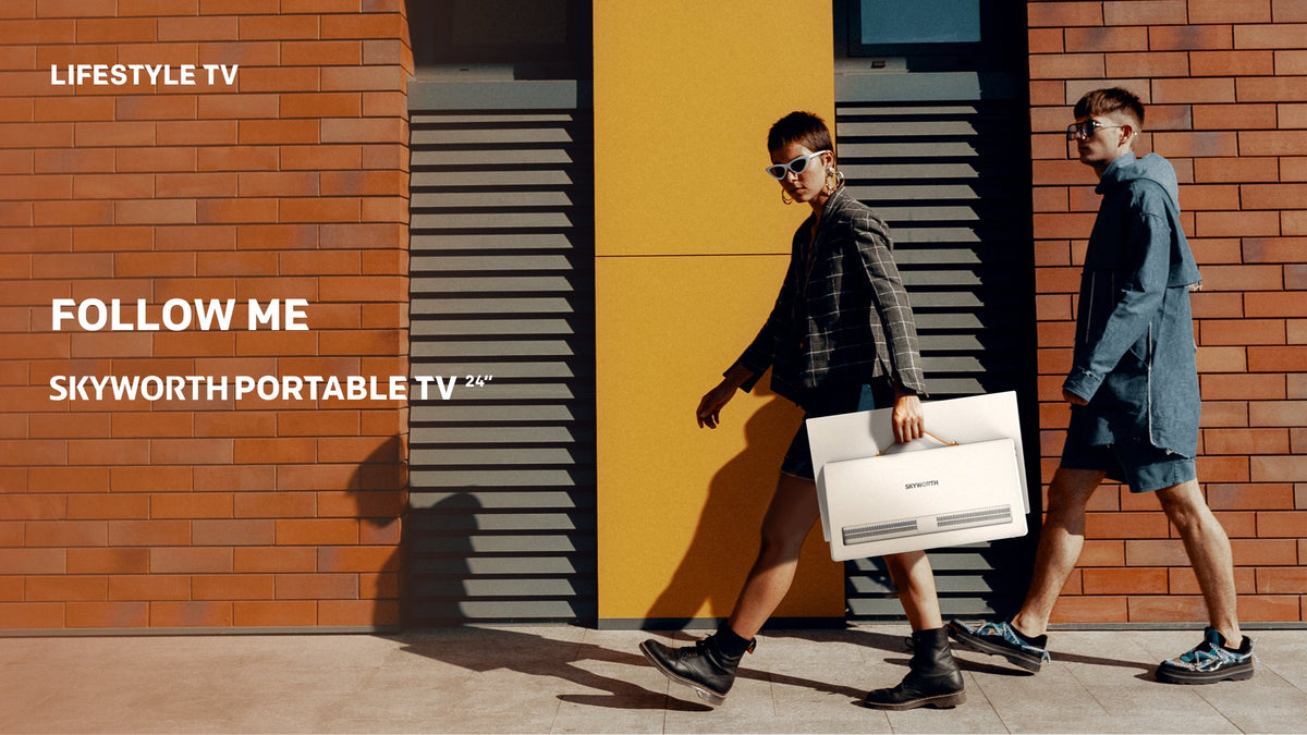 شاشة تلفزيون متنقل سمارت لاسلكية متنقلة سكاي وورث 24 بوصة Skyworth Portable Smart Google TV