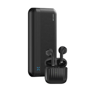 Green Lion Duo Lite Power Bank Earbuds Black