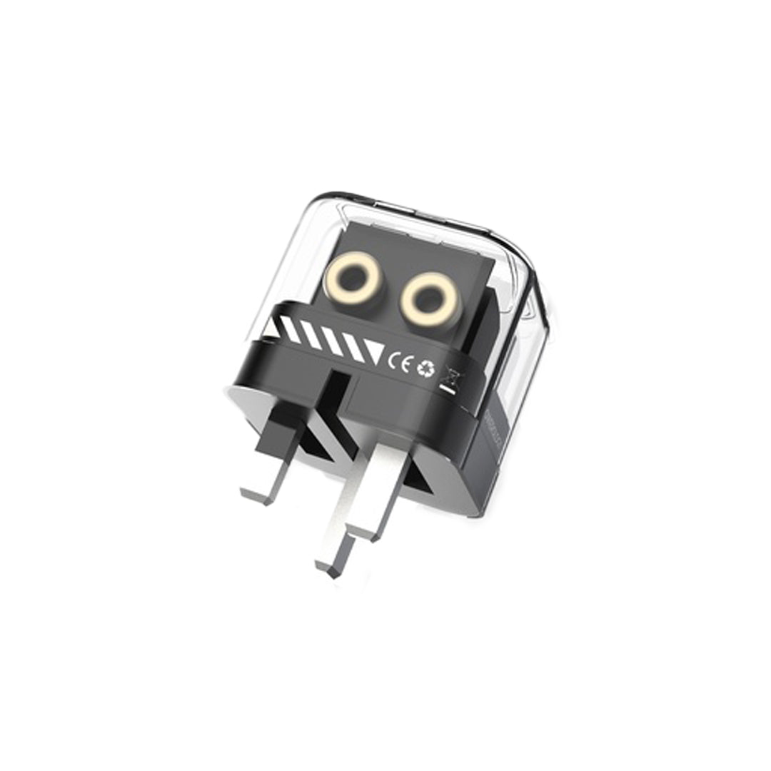 Powerology Crystalline Series Dual PD Gan Charger with Folding Plugs