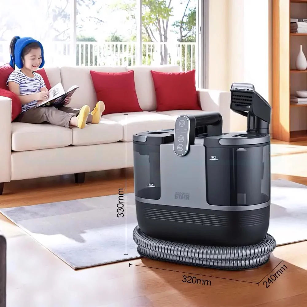 مكنسة غسيل السجاد والكنب وينينج ستار 1200 واط مع تقنية البخار والماء الساخن Winning Star Carpet And Sofa Cleaner