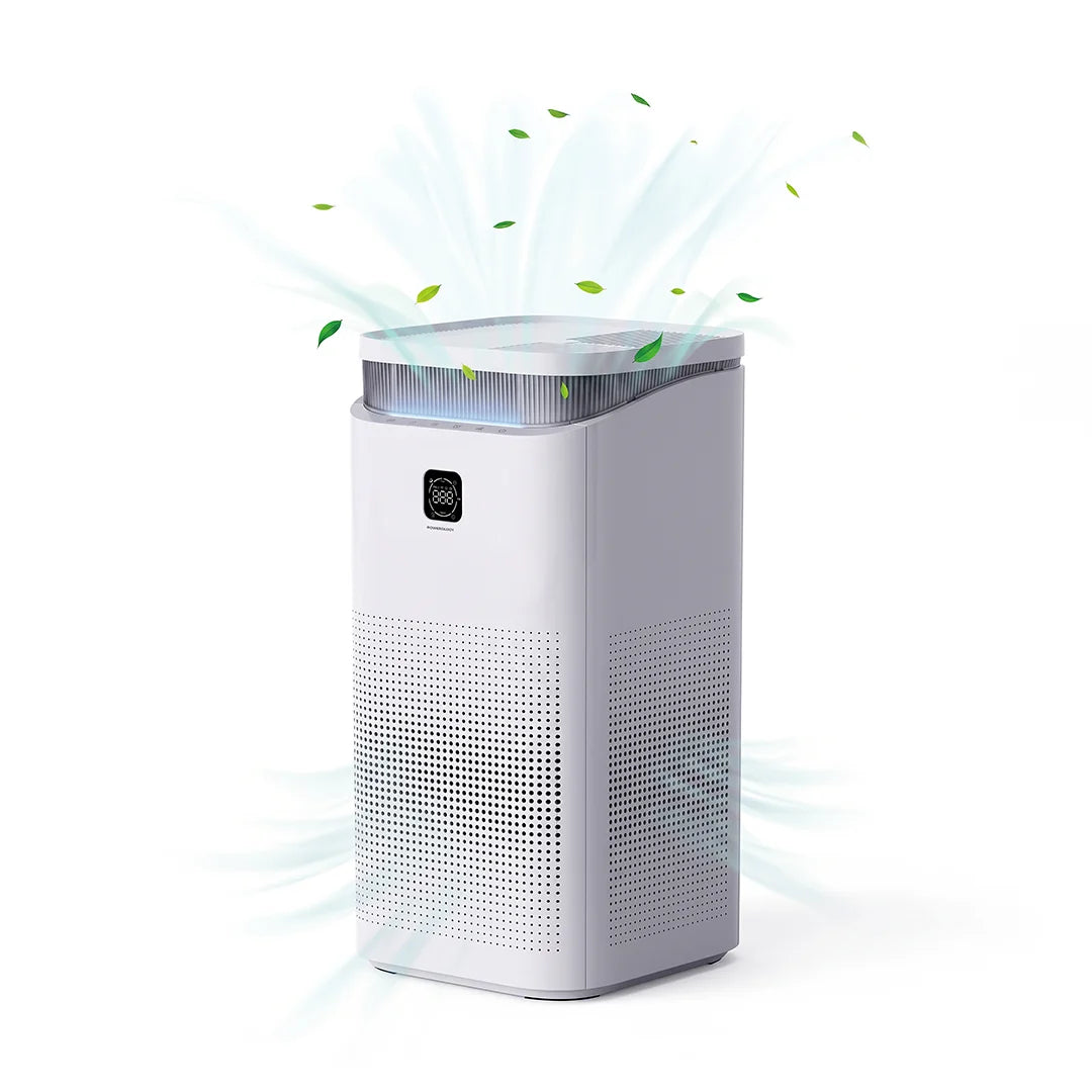 Powerology Mira Elite Smart Air Purifier with Pm2 5 Air Quality Sensor White