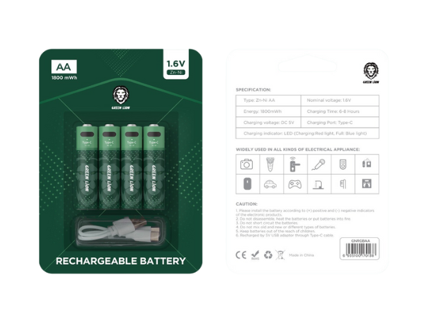 Green Lion Rechargeable Battery Aa 1 6v Alkaline Battery