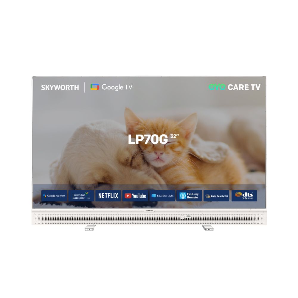 Skyworth LP70G FHD Google TV 32-inch Portable Battery Powered TV for Trips