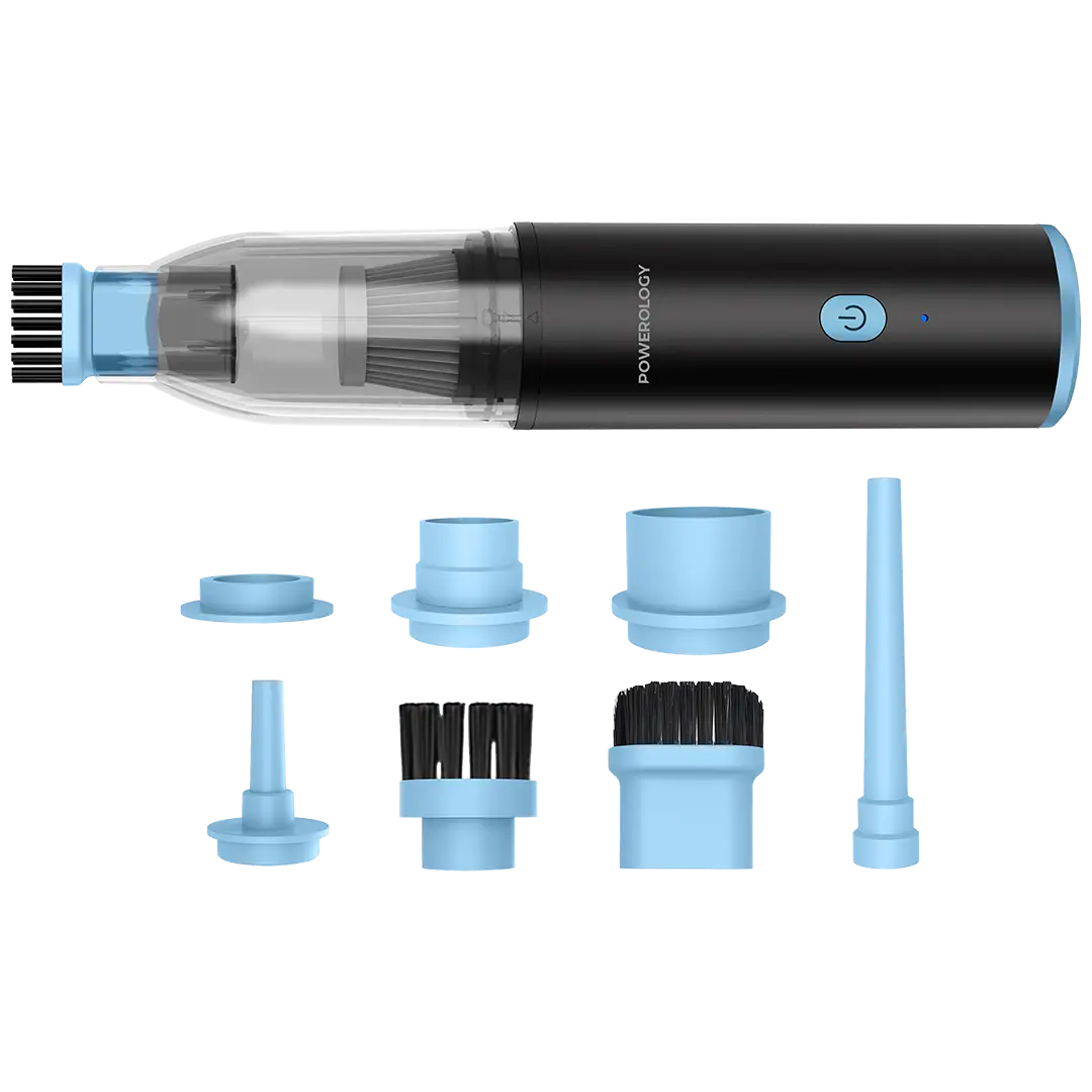 Powerology Turbovac 8 in 1 Handheld Vacuum Air Duster Black