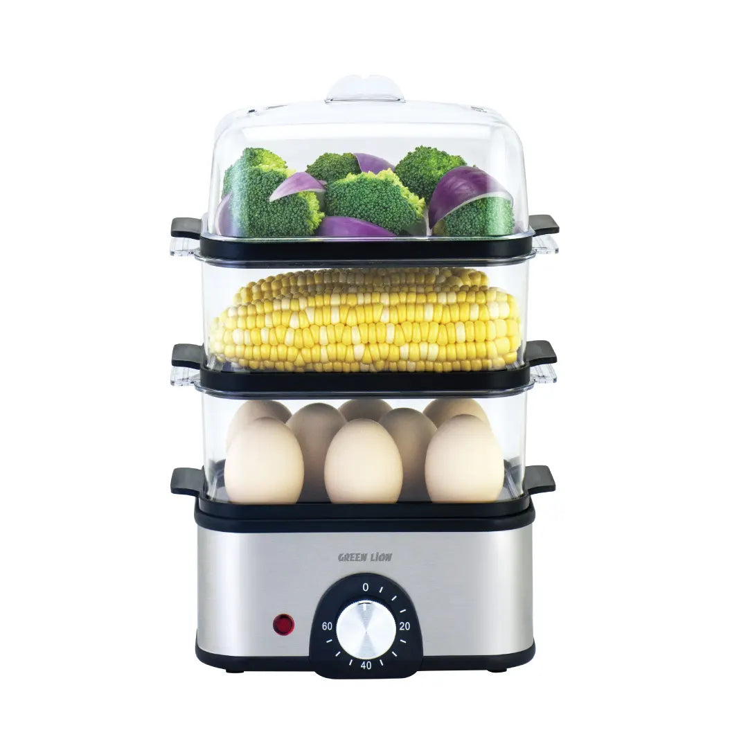 Green Lion 3-Tier Egg Cooker 500 W - Gray
