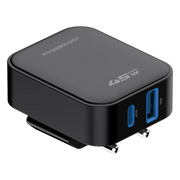 Powerology Crab Foldable Eu Gan Charger Black