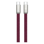 Green Lion Ultra Thin Braided USB C to USB C Cable Burgundy