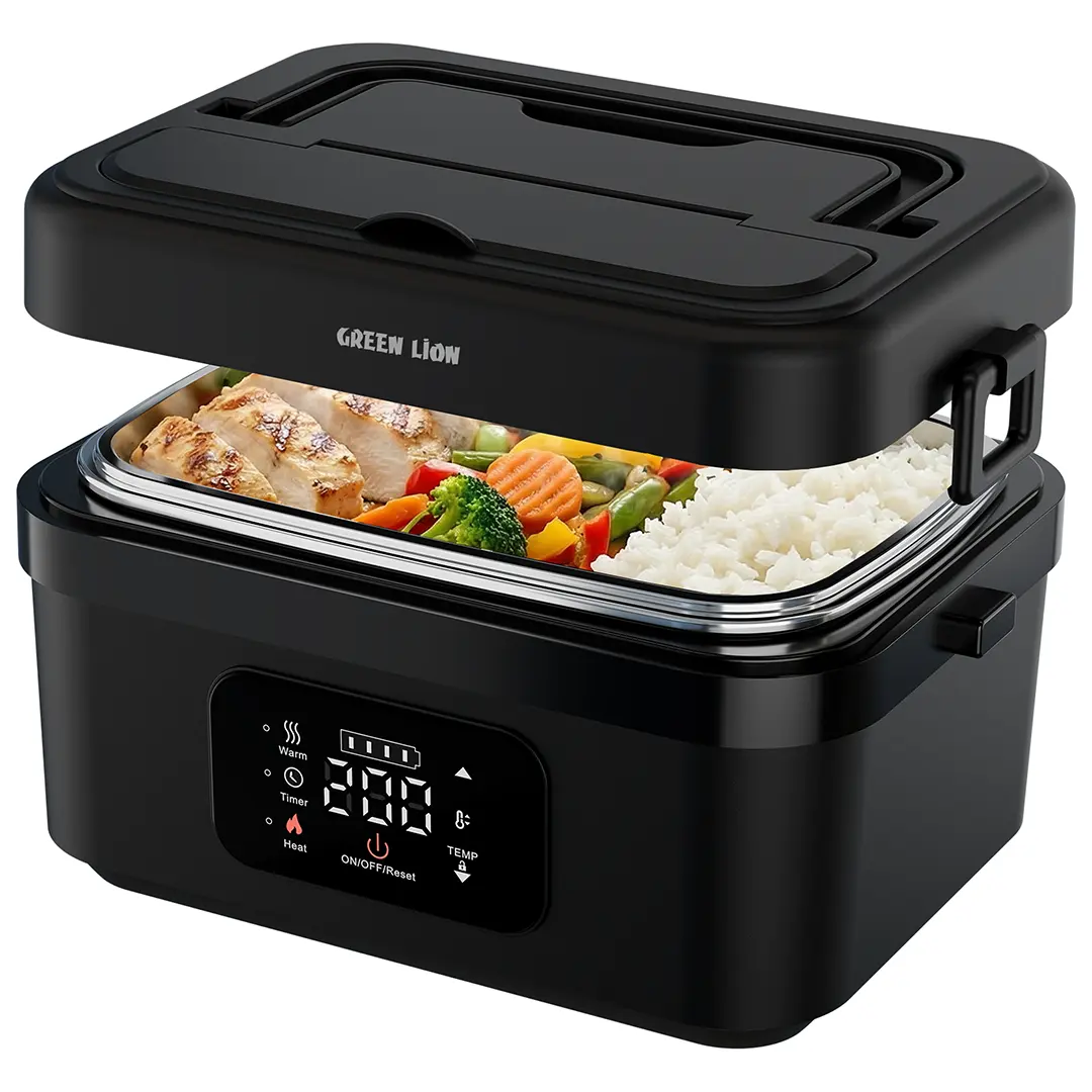 Green Lion Portable Lunch Box 1 LRechargeable 8000 m Ah - Black