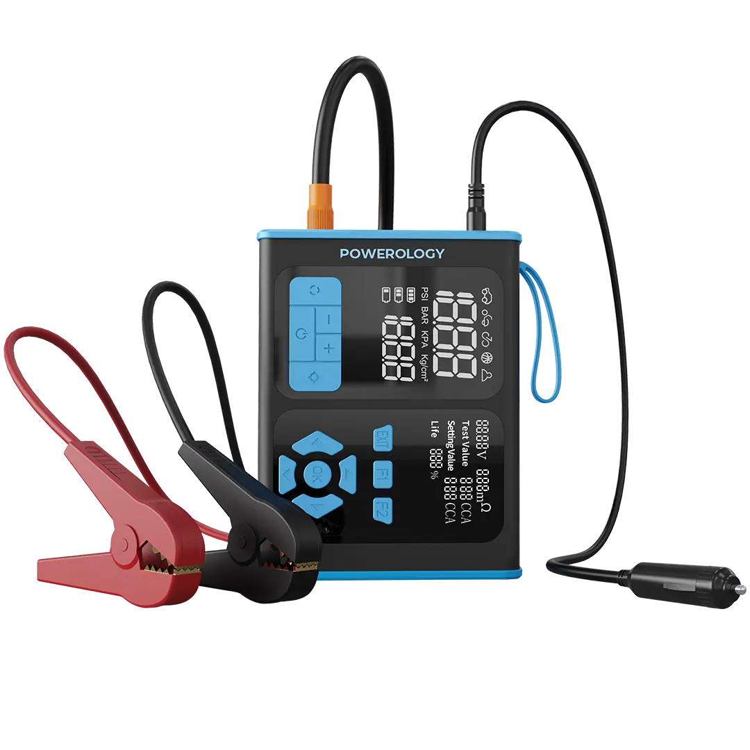 Powerology Jump Starter Air Inflator Obd Ii Car Fault Diagnosis Tool Black Blue