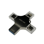 Green Lion 4 in 1 USB Flash Drive 64gb Silver
