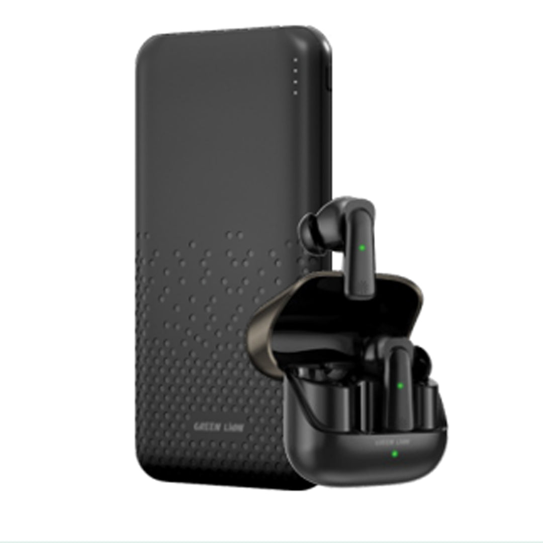 Green Lion Rome Power Bank Tws Earbuds Black