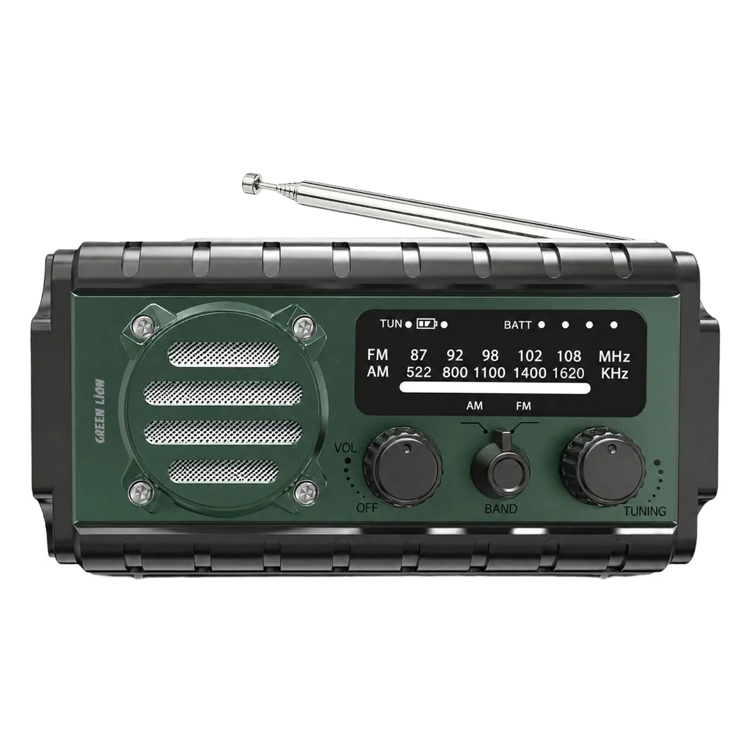 Green Lion G Radio with Power Bank Flashlight Black