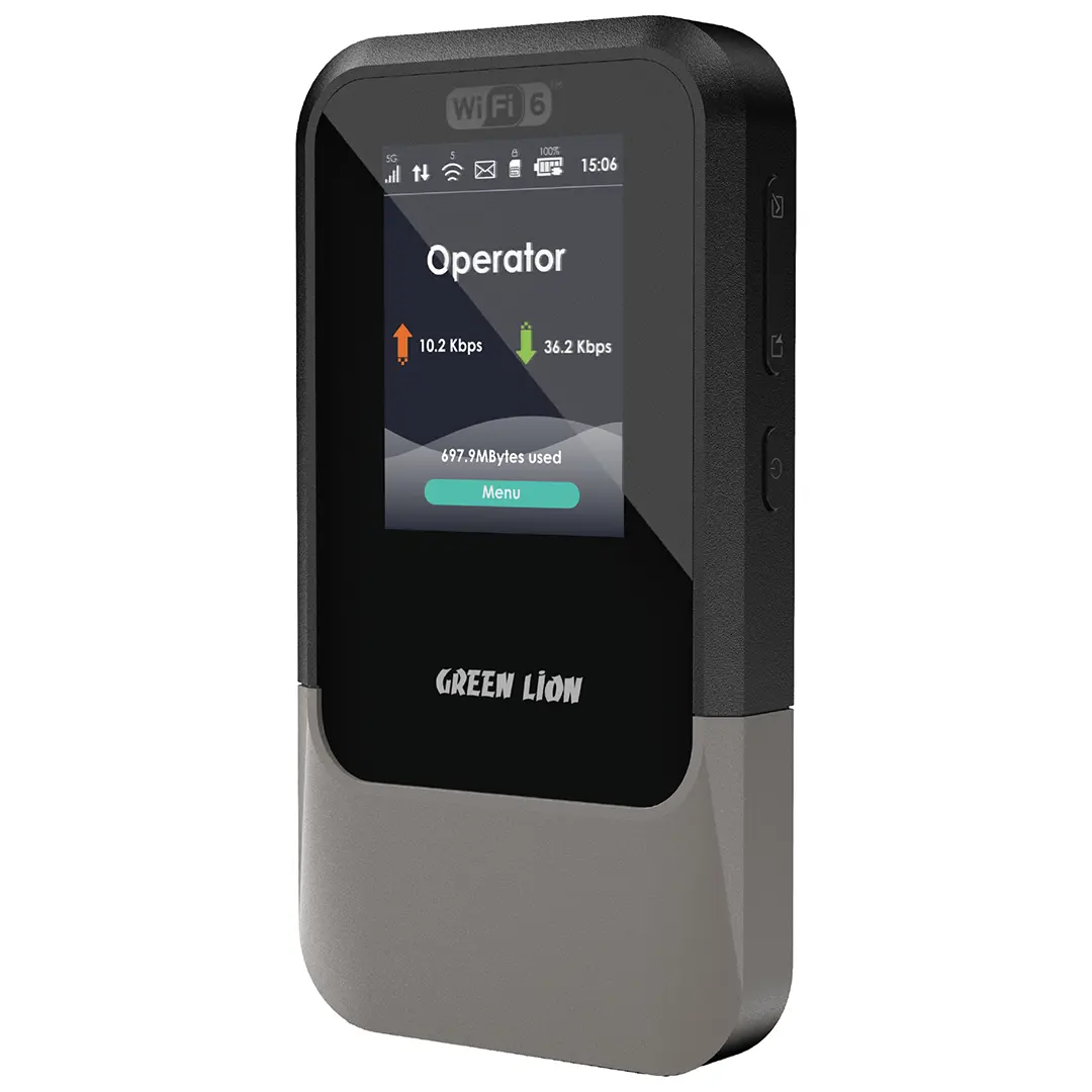 Green Lion Connect 5 G Portable Mifi Router - Black