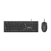 Green Lion Gkm 100 Wired Keyboard and Mouse Black