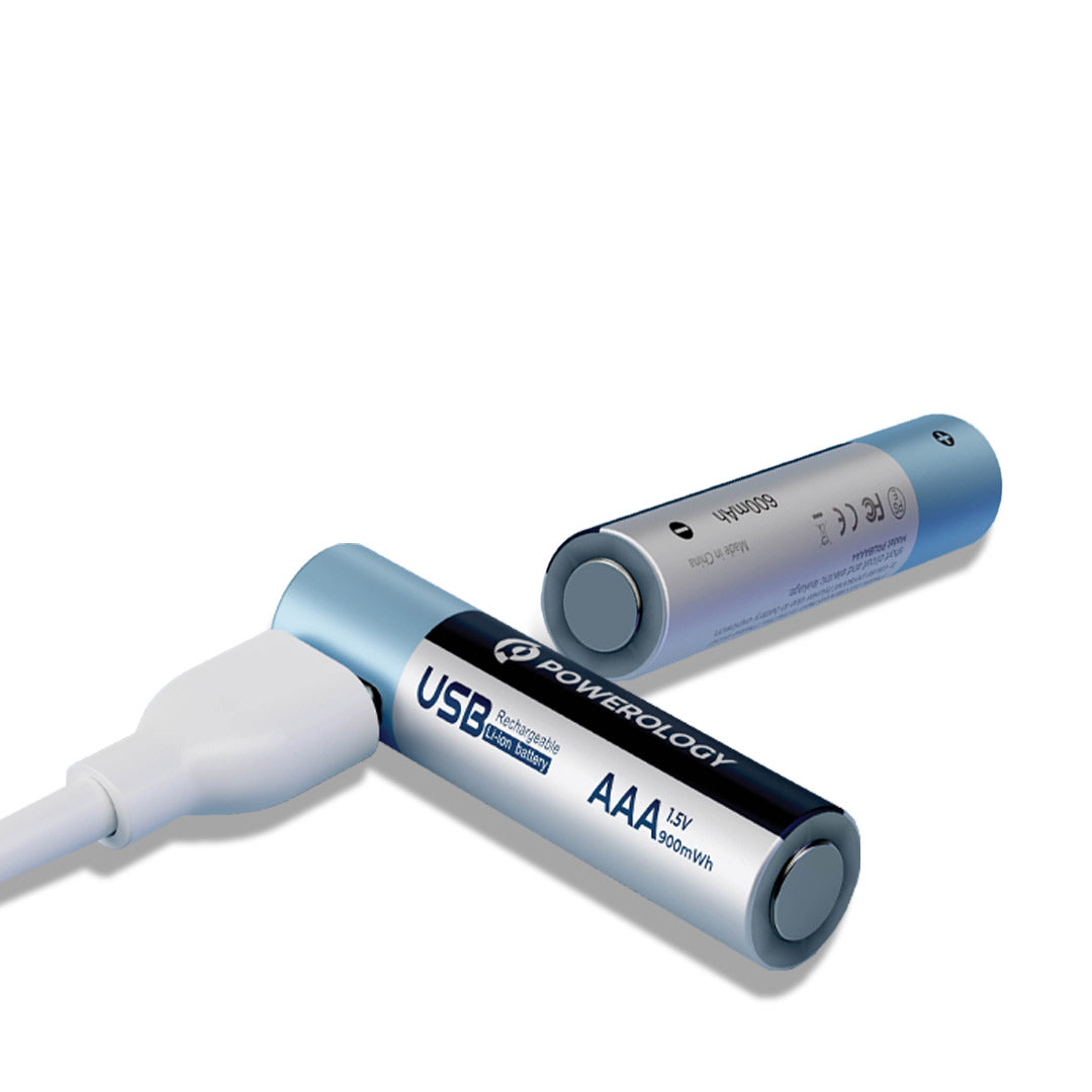 Powerology USB C Rechargeable Lithium Ion Aaa Battery