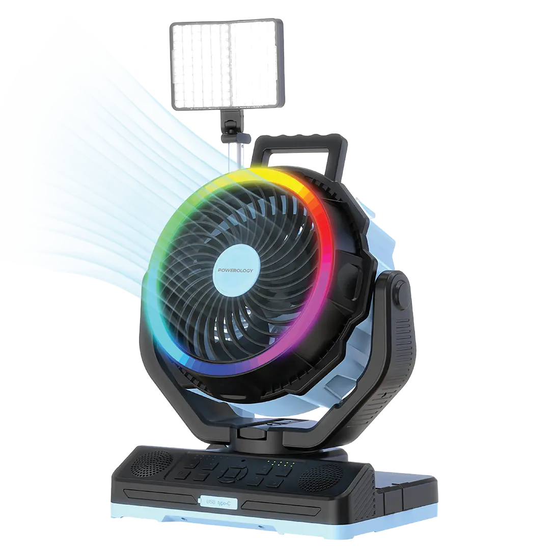 Powerology Ventopower Outdoor 40k Oscillating Fan Blue Black