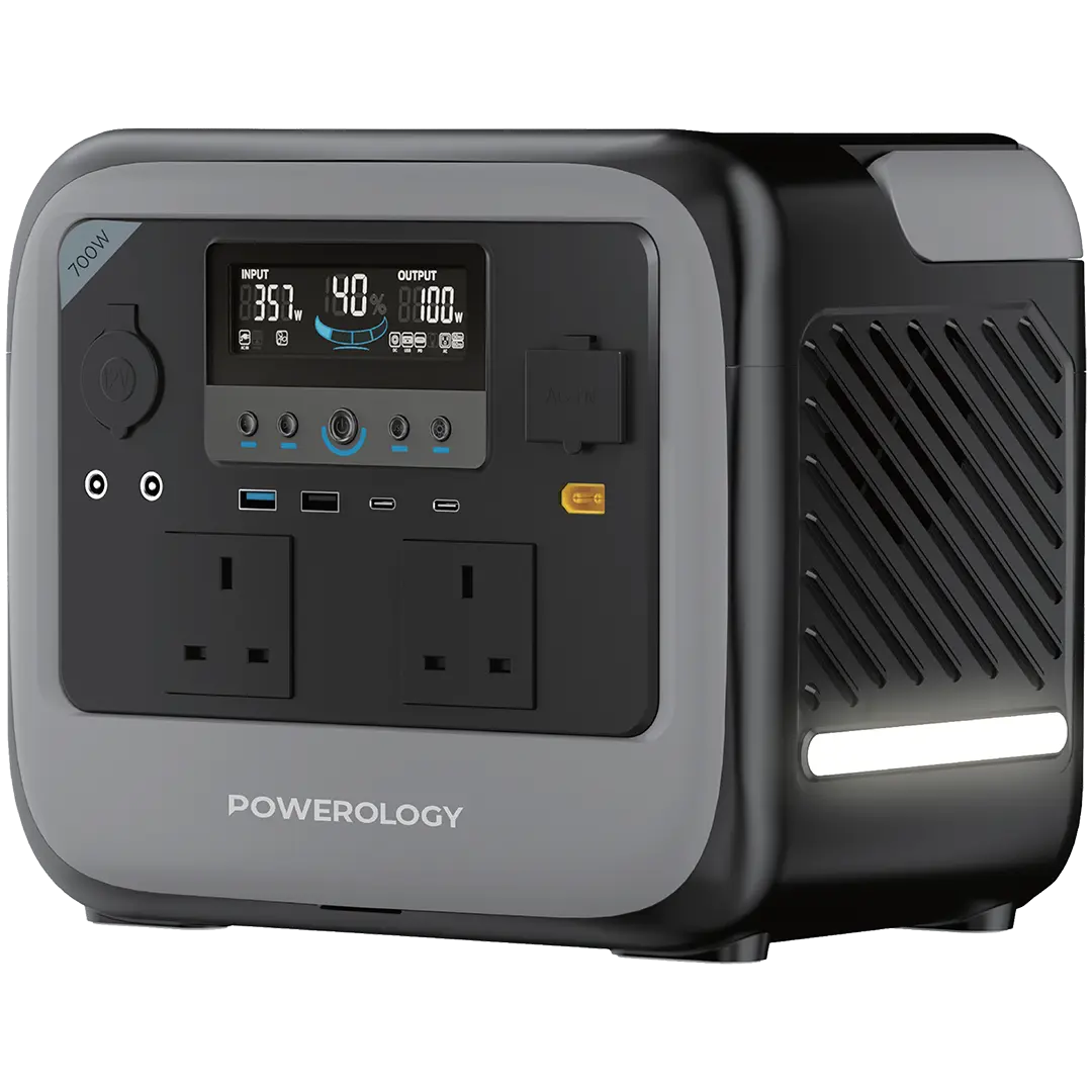 Powerology Pater Ii Portable Power Station 700w Gray