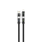 Green Lion 4 in 1 LED Braided Cable 60w Black